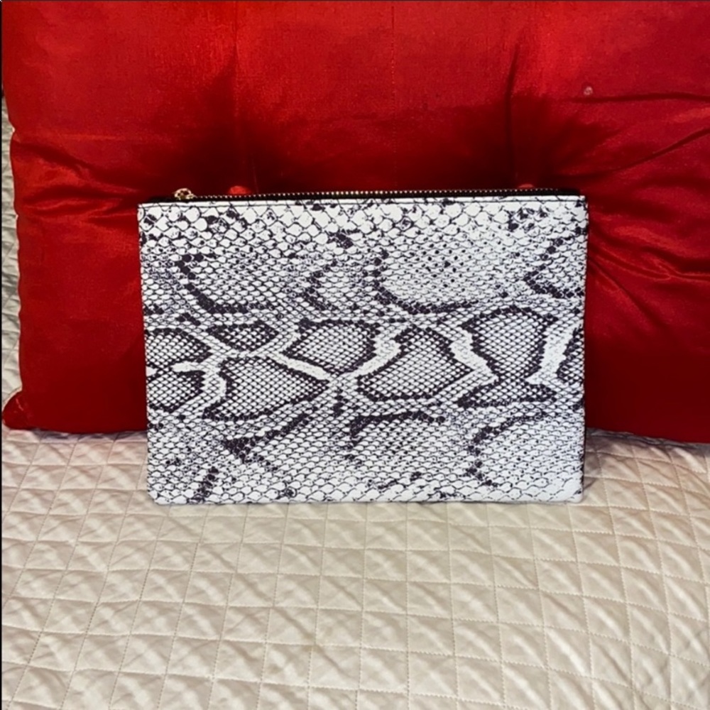 Snakeskin cosmetic bag